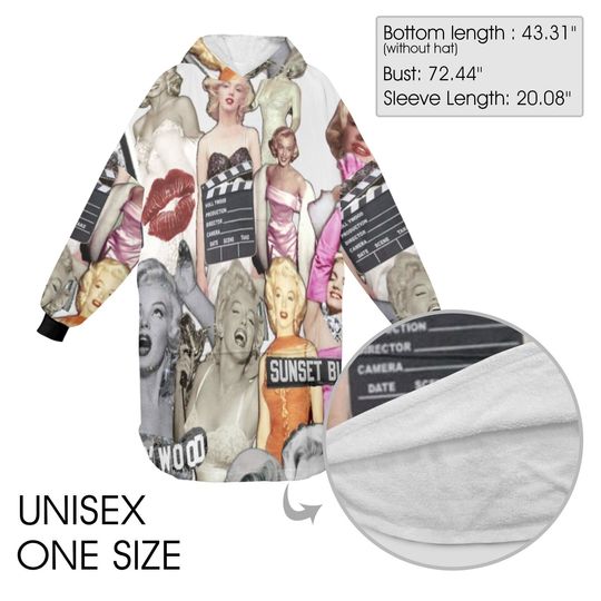 Marilyn Monroe Hoodie Blanket