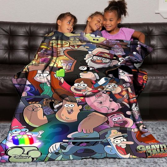 Halloween Blanket Gift Blanket Gravity Falls Blanket Throw Flannel Blanket Birthday Gift.