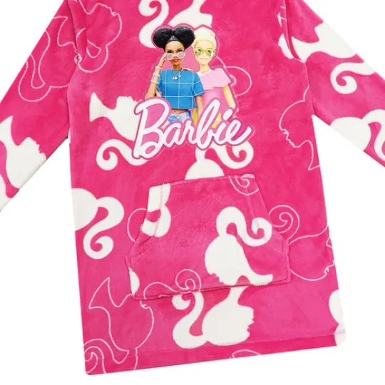 Girls Barbie Personalised Hoodie Oversized Soft Blanket Hoodie
