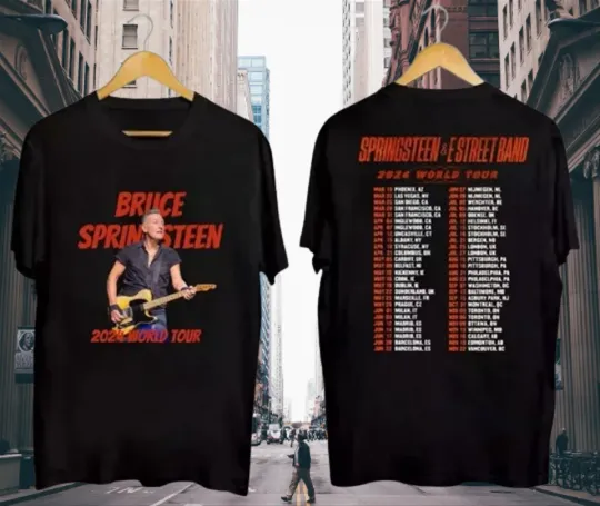Bruce Springsteen And E Street 2024 World Tour Shirt Double Sided