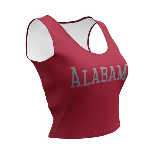 Albm Gray on Crimson Crop Top