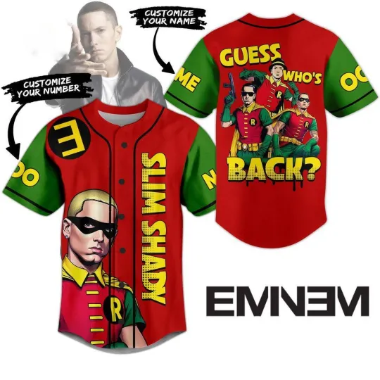 Eminem Slim Shady Guess Who’s Back Custom Baseball Jersey