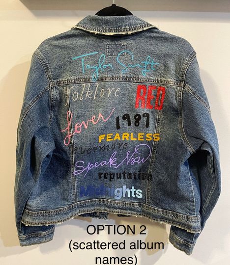 The Eras inspired denim jacket