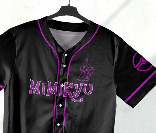 Mimikyu Baseball Jersey Shirt Japanese Anime Jersey Mimikyu Halloween Shirt Gift