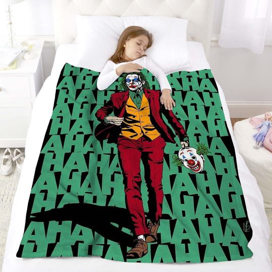 Halloween Blanket Gift Blanket jokers Custom Name Blanket Throw Flannel Blanket Personalized Birthday Gift.