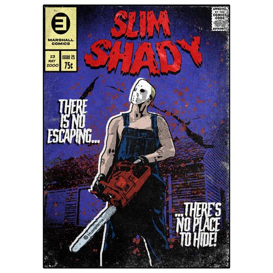 Eminem/Slim Shady Comic Book Poster