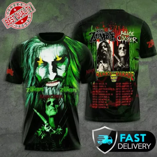 Rob Zombie Freaks on Parade 3D T SHIRT Best Price