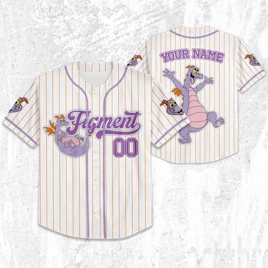 Custom Disney Figment Little Spark Simple Stripe Jersey