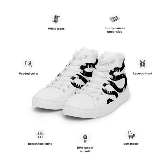 Mens Reputation High Top Canvas Shoes