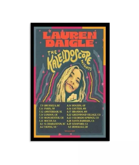 Lauren Daigle The Kaleidoscope 2024 Tour Poster