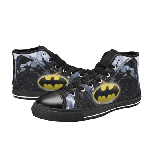 Batman Custom Men's Athletic Sneakers High Top Canvas Shoes
