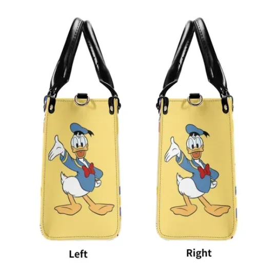 Personalize Donald Duck Women PU Leather Handbag – 3 Size, Gift For Family,