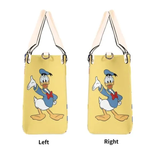 Personalize Donald Duck Women PU Leather Handbag – 3 Size, Gift For Family,