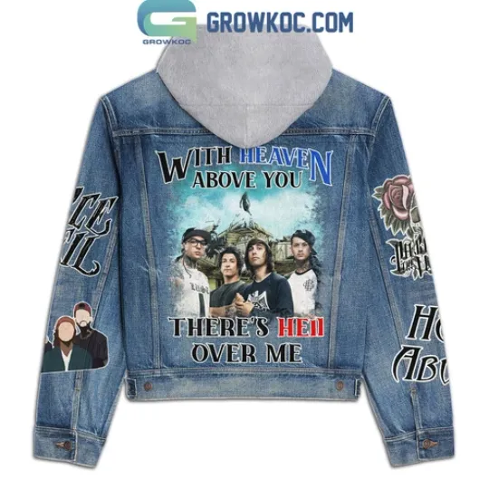 Pierce The Veil With Heaven Above You There’s Hell Over Me Hooded Denim Jacket