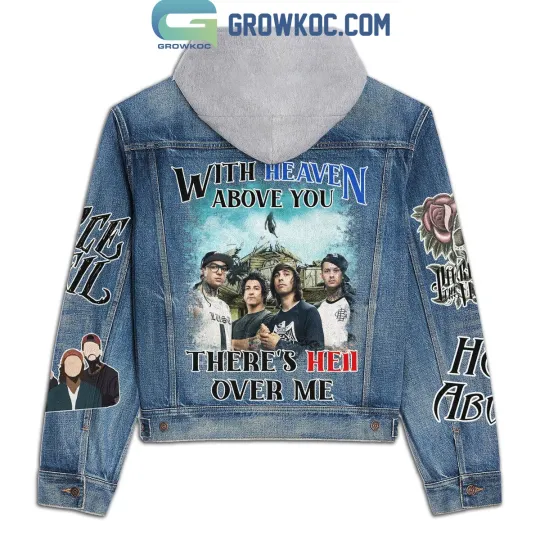Pierce The Veil With Heaven Above You There’s Hell Over Me Hooded Denim Jacket