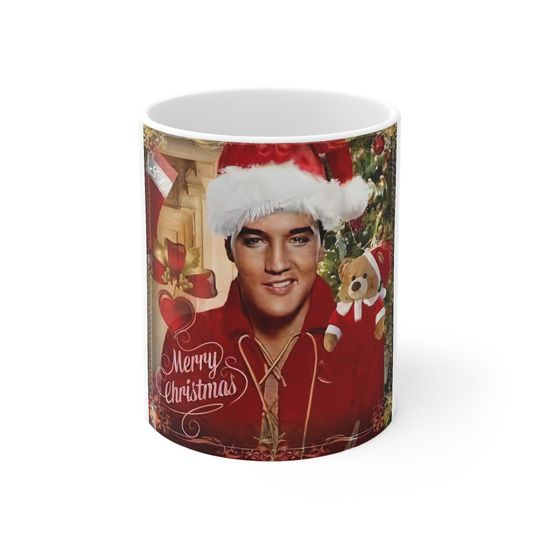 Elvis Presley Merry Christmas Coffee Mug