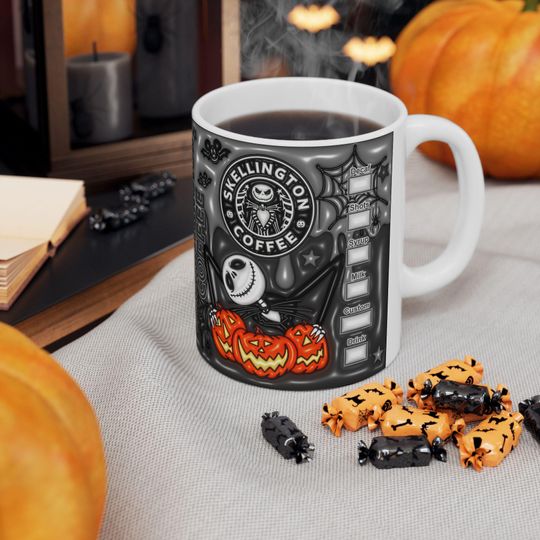Nightmare Before Christmas Jack Skellington Halloween Coffee Mug