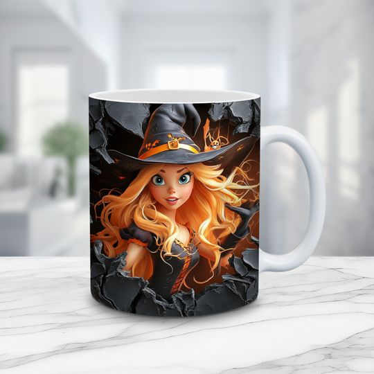 3D Halloween Mini Classic Cartoon Character Mug Wrap Resizable Mug Sublimation Wrap