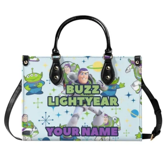 Personalized Buzz Lightyear Luxury Women PU Leather Handbag, Natural Material,