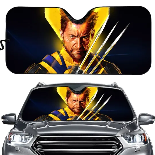Deadpool Car Front Window Sun Visor Block UV Rays Auto Windshield Sunshade #16