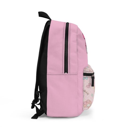 My Melody Kuromi Hello Kitty Pink Printed Trendy Backpack