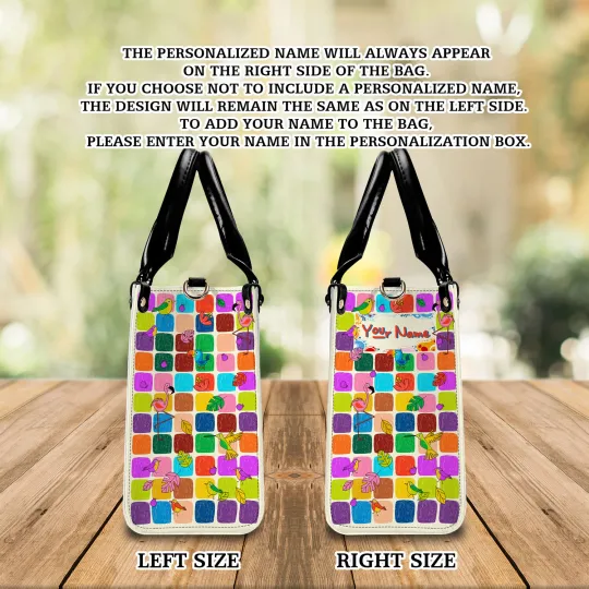 Elegant Woman Handbag  Leather Bag Colorful Surreal White Bear Best