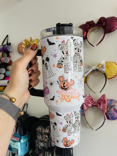 Halloween Cartoon Metal 40oz Quencher Tumbler