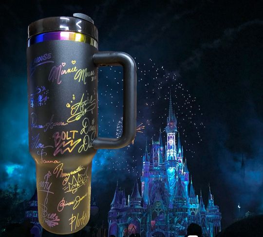 40oz Engraved Castle and Autograph Tumbler