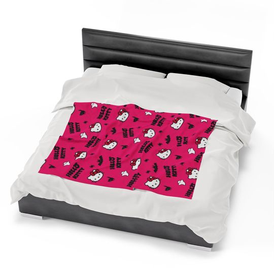 Pink Hello Kitty Halloween Fleece Blanket | Kids Gift