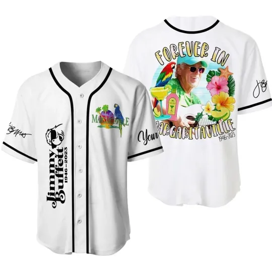Customized Jimmy Buffett Forever In Margaritaville Baseball Jersey