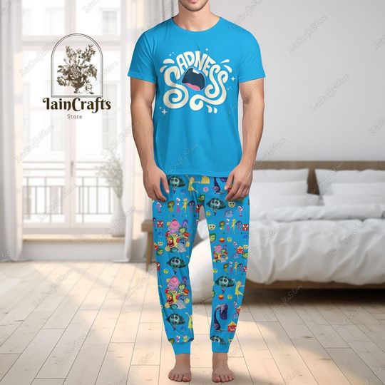 Halloween Inside Out Sadness Shirt, Disney Inside Out 2 Pajamas Set