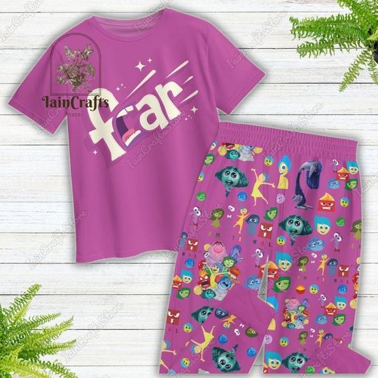 Halloween Disney Inside Out Pajamas Set, Inside Out Characters Shirt