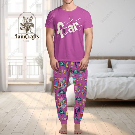 Halloween Disney Inside Out Pajamas Set, Inside Out Characters Shirt