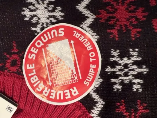 New W/tags Stranger Things Ugly Christmas sweater sz 2XL Reversible Sequins Cool