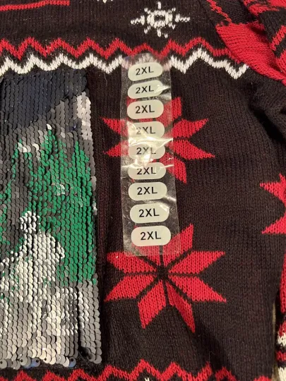 New W/tags Stranger Things Ugly Christmas sweater sz 2XL Reversible Sequins Cool