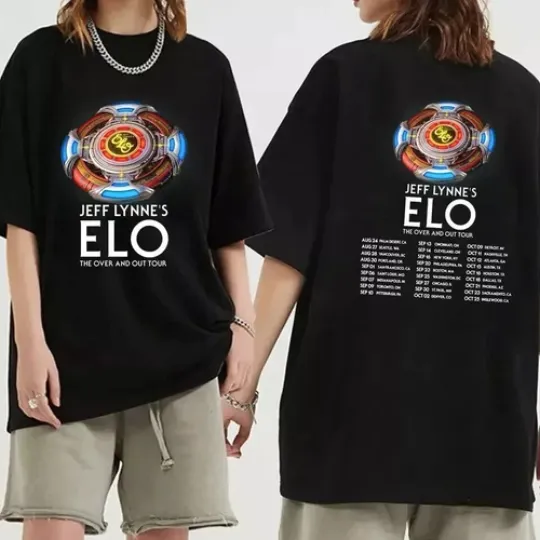Jeff Lynne's ELO The Over and Out Tour 2024 Unisex T-shirt For Men Women