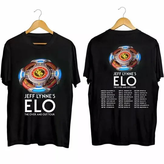 Jeff Lynne's ELO The Over and Out Tour 2024 Unisex T-shirt For Men Women