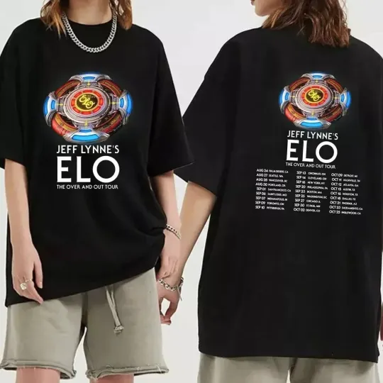 Jeff Lynne's ELO The Over and Out Tour 2024 Unisex T-shirt For Men Women