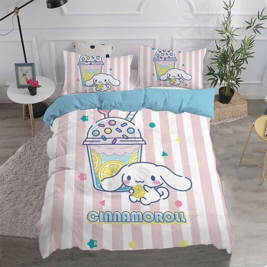 Cinnamoroll Bedding Set, Home Decor, Child Gift for Soft Comfortable Bedding Bedroom