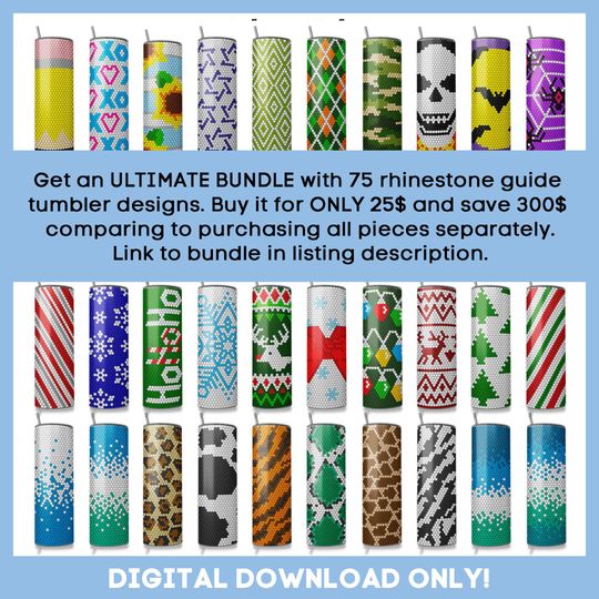 Bat Rhinestone for 20oz Tumbler Template, SS20, halloween pattern