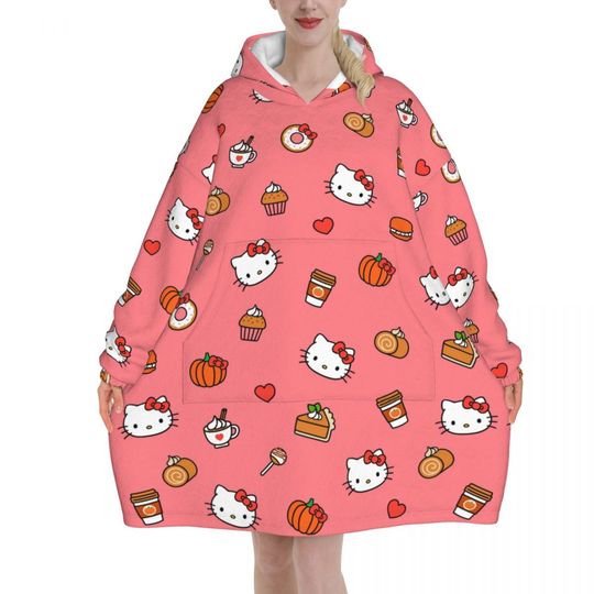 Lovely Hello Kitty Blanket Hoodie