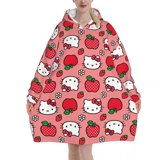 Lovely Hello Kitty Blanket Hoodie