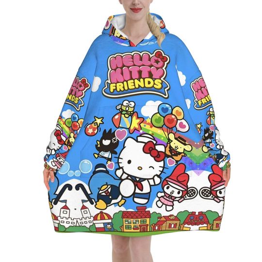 Lovely Hello Kitty Blanket Hoodie