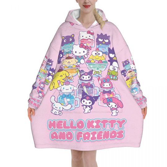 Lovely Hello Kitty Blanket Hoodie