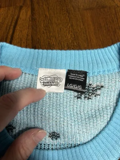 Sponge Bob Mens Ugly Christmas Sweater Size Large New