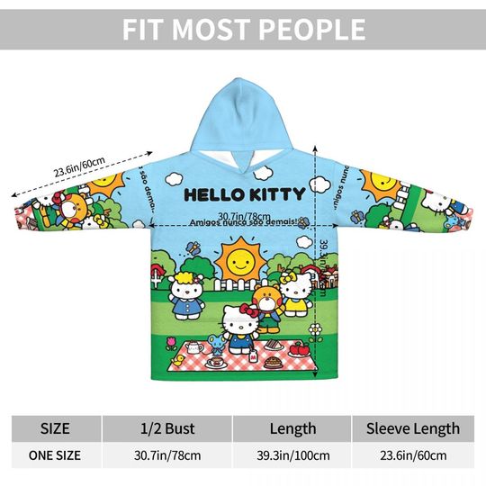 Lovely Hello Kitty Blanket Hoodie