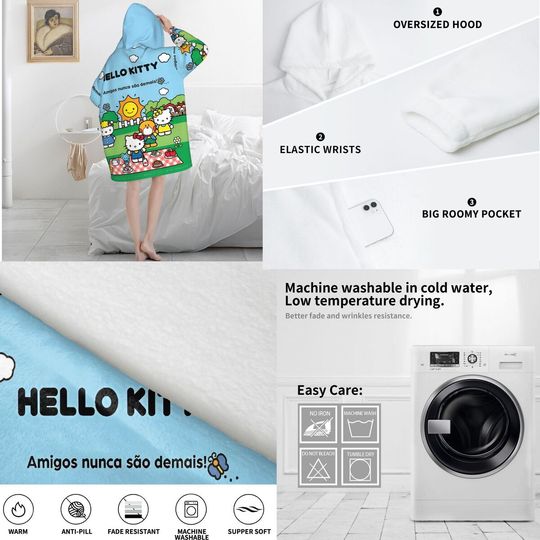 Lovely Hello Kitty Blanket Hoodie