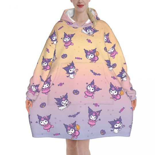 Melody And Kuromi Blanket Hoodie