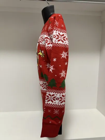 NWT SpongeBob Red Ugly Christmas Sweater Men’s Size Small