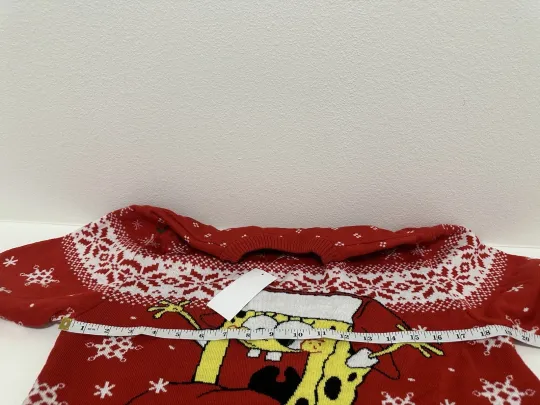 NWT SpongeBob Red Ugly Christmas Sweater Men’s Size Small